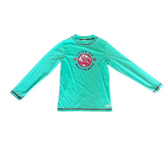 Girl’s Speedo Rashguard UV Rating 50+, Size Small - Picture 1 of 9